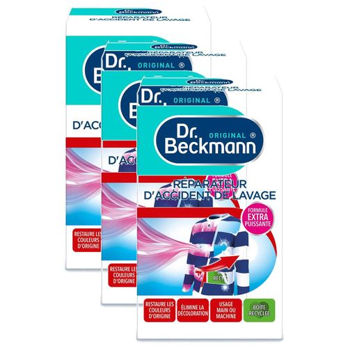 Dr.Beckmann Lot de 3 Réparateurs d'Accident de Lavage 2x75g pour Main ou Machine