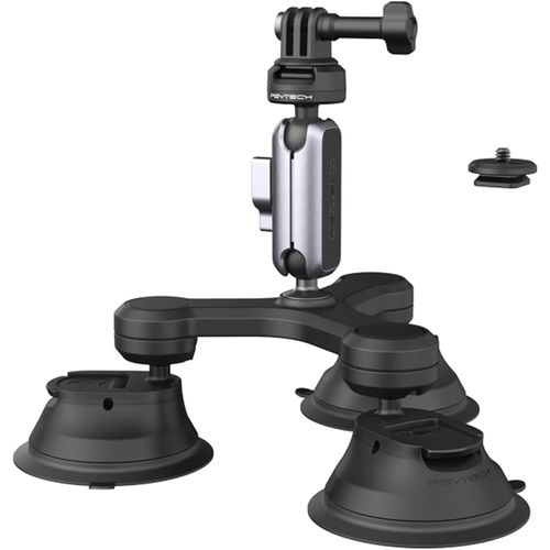 Caplock Triple Suction Mount Pour Dji Osmo Action 5 Pro/4/3/2, Pour Gopro Hero 13/12/11 Avec Adaptateur Filetage Standard 1/4""-20, Pour Insta360 Ace Pro 2/One Rs/R/X5/X4 Action Cam[Hero300]