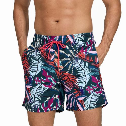 Datifer-Short Classique En Polyester Pour Homme,Séchage Rapide,Respirant,Doublure En Maille,Para Zones Bre,Pantalon De Plage,Été 2025-Banana Leaves-L