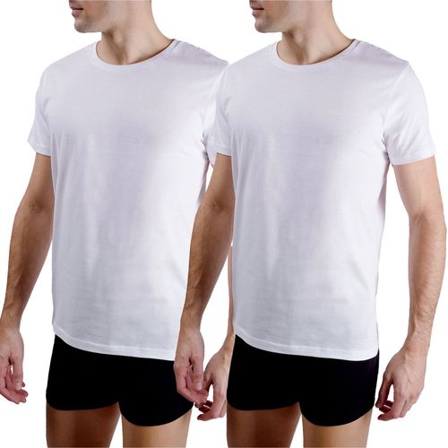 Lot De 2 T-Shirts Homme Col Rond Avec Broderie Sur La Poitrine