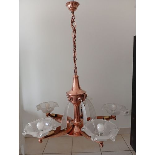 Lustre Art Déco Années 1930 Style Ezan