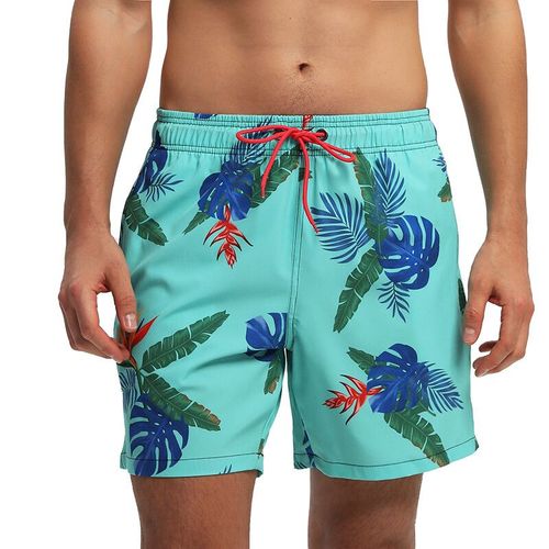 Escatch-Short De Bain En Polyester Pour Homme,Maillot De Bain Avec Poches,Doublure En Maille Imprimée,Été 2025-Green Banana Leaves-L