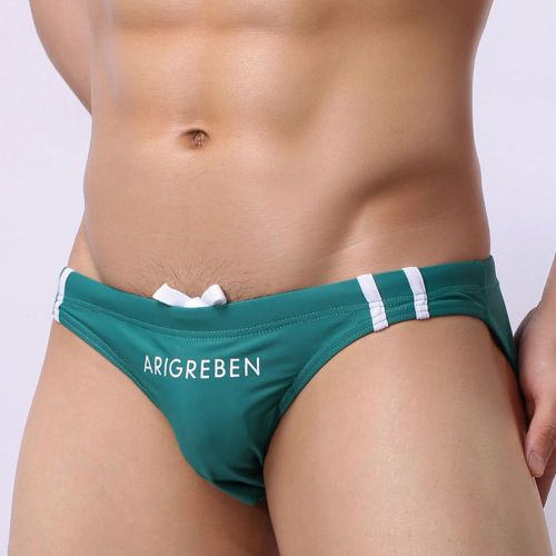 Bikini Taille Basse Pour Homme,Culotte De Natation,Short De Bain-Dark Green-Xl