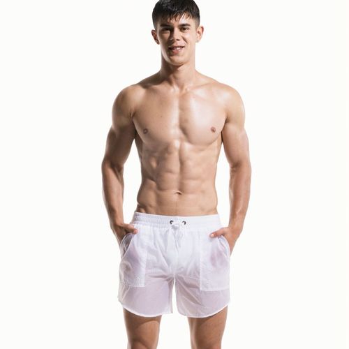 Short De Bain Pour Hommes,Super Mince,Maillot De Bain,Desmiit,Séchage Rapide,Bermuda,Surf,Maillot De Bain,Bain Trempé-White-Xl