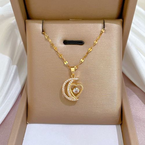 Collier D'Astronaute De Planète Ciel Étoilé En Acier Inoxydable Pour Femmes, Forme Lumineuse Et Luxueuse De Tempérament, Chaîne En Métal, Cadeau De Bijoux