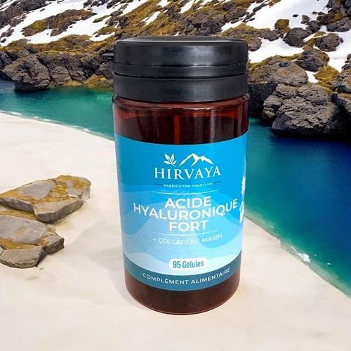 Acide Hyaluronique Fort (1 Seule Gélule Par Jour), 95 Gélules Pour 3 Mois, Hyaluronate De Sodium + Collagène Marin Naticol® - Beauté De La Peau & Articulations Anti-Âge Naturel – Fabriqué En France 