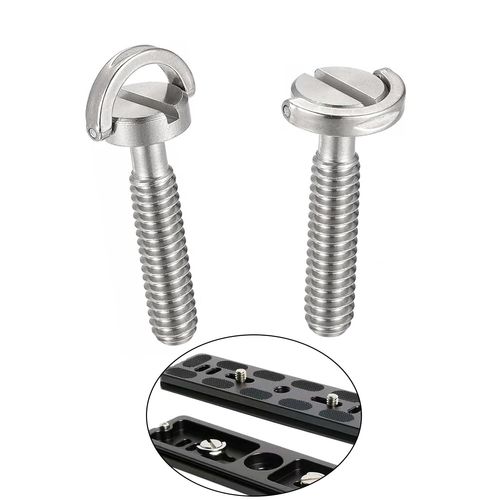 Vis De Montage De Caméra 1/4"", 2 Pièces Vis Appareil Photo, Vis Pour Trépied De Caméra En Acier Lnoxydable 1/4"", Vis De Fixation D'Adaptateur Avec Fiche Fendue, Pour Pied De Caméra[Hero2436]
