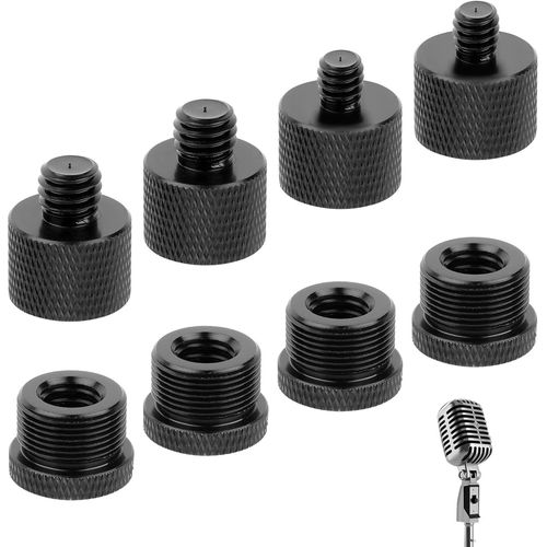 8 Pièces Adaptateurs De Pied De Micro,Vis Adaptateur 5/8 Mâle À 3/8,5/8 Mâle À 1/4,Adaptateurs Pour Pied De Micro,Filetage De Vis Adaptateur De Support De Micro Pour Microphone,Cam[Hero1626]