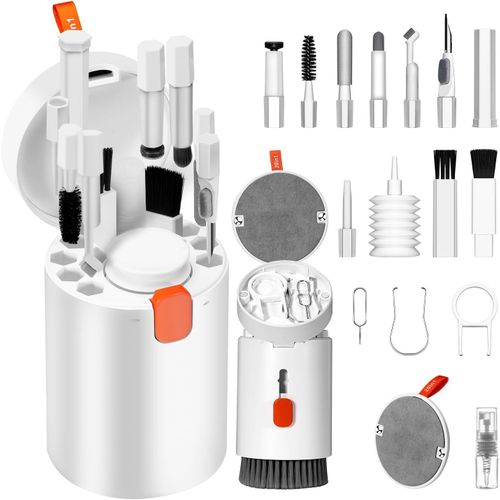 Kit Nettoyage Clavier 20 En 1 De Clavier D'outils Nettoyage Multifonctio Extracteur De Clavier Pinceaux Nettoyant Ecran Pour Caméra Bluetooth Earbuds Ordinateur Ipho[Hero767]