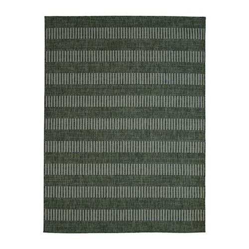 Tapis Intérieur-Extérieur The Deco Factory - Terrain Lignes - 133 X 170 Cm - Vert Et Gris - Motif Lignes