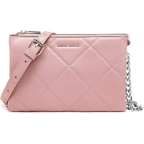 meimieshop-Petite Pochette Bandoulière Femme-Sacoche Chaînes Simili Cuir Matelassé-Sac À Main Soirée Besace Porté Epaule Téléphone-Mode Tendance Elégant-Clutch Ville-Rose