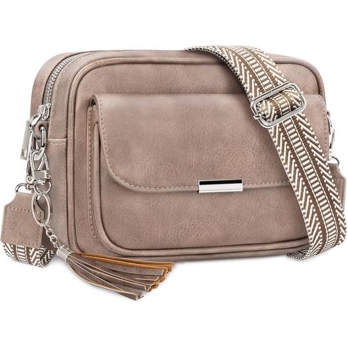 meimieshop-Sac Bandoulière Femme,Sac À Main Femme Bandoulière En Cuir Pu Pochette Sac A Main Femme Avec Large Sangle Réglable Et Amovible Pour Le Shopping,Le Travail Et Les Voyages