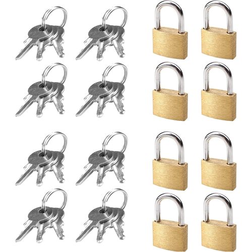 meimieshop-8 Pièces Serrures De Valise Avec Clés Mini Cadenas De Couleur Pour Les Sacs À Dos,Valises,Casiers