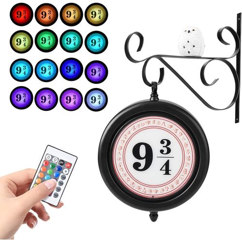meimieshop-Veilleuse 9 3/4,Suspension En Métal 9 ¿ Rechargeable,Décoration Vintage Pour La Maison,Décoration Lumineuse Led Double Face,Cadeau Pour Les Amoureux Du Cinéma Du 20E Anniversaire