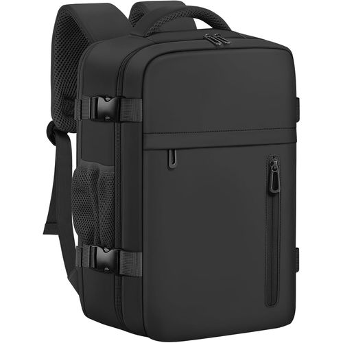 meimieshop-Bagage Cabine 40X20X25 Pour Ryanair,Sac À Dos De Voyage Bagage À Main Avion Sac À Main Sous Le Siège Valise Décontracté École Bureau Sac Ordinateur Portable -Noir