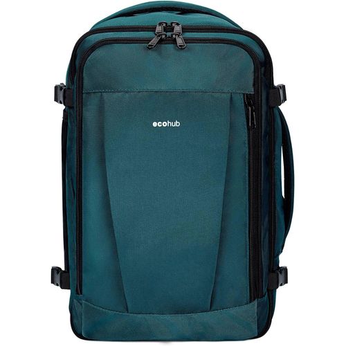 meimieshop-Bagage Cabine 45X36X20 Easyjet,30L Sac A Dos De Voyage Cabine Avion Imperméable,Bagage A Main Sous Le Siège Pet Recyclé,Valise Cabine Easyjet Homme Femme,Brevet En Cours,Bleu Vert