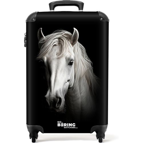 meimieshop-Valise Cabine,Valises,Bagages Cabine,Valise Pas Cher,Valise 55X35X25Cm,Valise Rigide,Valise Voyage,Suitcase,Valise Roulette,Valise Cabine 55X35X25Cm(Cheval-Blanc)
