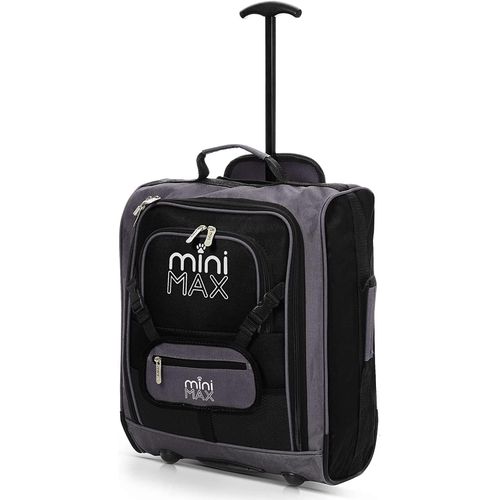meimieshop-Minimax Valise À Roulettes Pour Enfants/Enfants Avec Sac À Dos Et Pochette Pour Votre Poupée/Figurine D'Action/Ours Préférée
