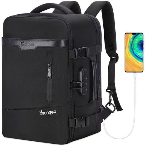 meimieshop-Sac A Dos Voyage Cabine 40X20X25 Pour Ryanair Sac De Voyage Valise Cabine Avion 20L Yg063 Noir