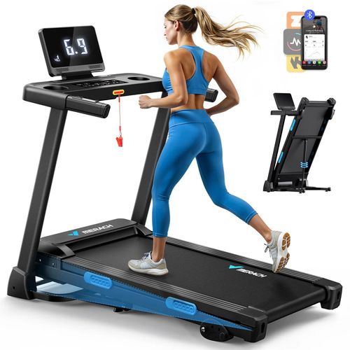 Tapis De Course Inclinable Pour Maison-Merach, 3 Niveaux D'inclinaison Réglables, 0.8 12 Km/H, Compatible Avec App