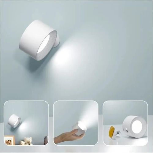Feallive Applique Murale Led Pour Intérieur, Lampe Avec Batterie 1800 Mah Port De Charge Usb, Contrôle Tactile 3 Niveaux Lnosité481