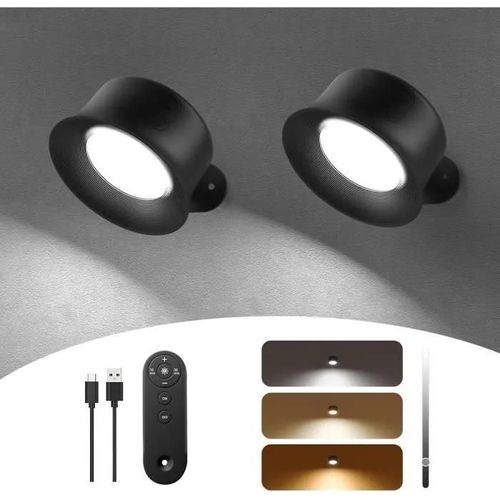 Fulen Applique Murale Interieur, Lampe Murale Led Rechargeable Avec Télécommande Ou Tactile, 3 Températures De Couleur Et Lnosit16