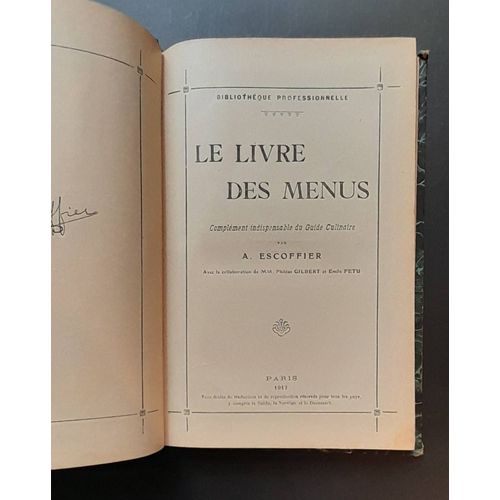 Le Livre Des Menus