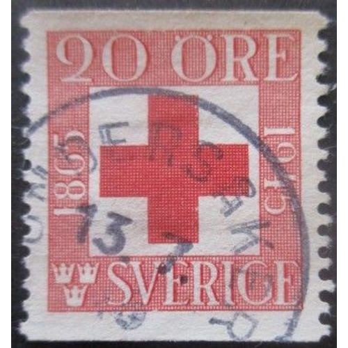 Suede N°312 Croix Rouge Oblitéré