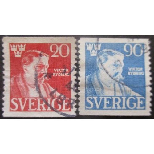 Suede N°315 Et 316 Viktor Rydberg Oblitérés