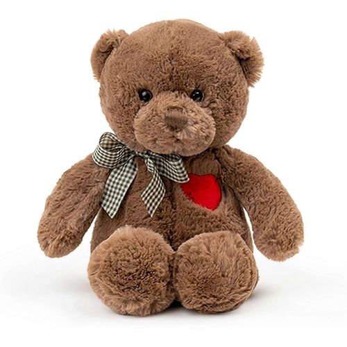11.4 Petit ours en peluche avec coeur mignon Brown Teddy Bear Animaux en peluche pour la Saint-Valentin Soft Bear Plusie Toue en peluche en peluche Cadeaux pour G