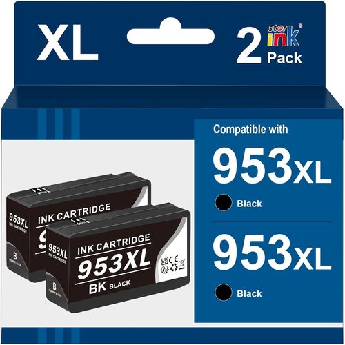 YEMAESRE-Cartouches D'Encre 953Xl Noir Compatible Pour 953 Xl Pour Officejet Pro 7740 7720 8720 8730 8710 8210 8218 8740 8715 8725 8718 8728 730, Pack De 2