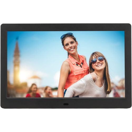 Cadre Photo Numérique, Cadre Photo Numérique Noir Hd 100¿240V Partage Instantané Du Calendrier De L'Horloge Vidéo Avec Télécommande Pour La Maison(#1)