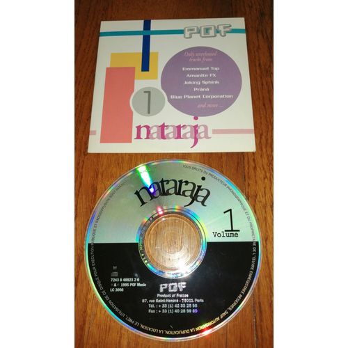Cd Single Collector Compilation Nataraja 1 Pof Music 1995 : Emmanuelle Top Amanite Fx Joking Sphink Blue Planet Corporation ....,Electronic Goa Trance ,Cardboard Sleeve