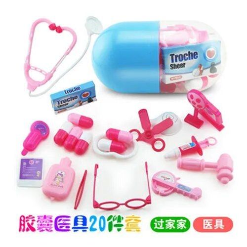 Bleu - Accessoires De Cosplay Amusants Pour Enfants, Maison De Jeu Pour Bébé, Jouets De Médecin, Jouet Capsule D'injection, Ensemble De 20 Pièces