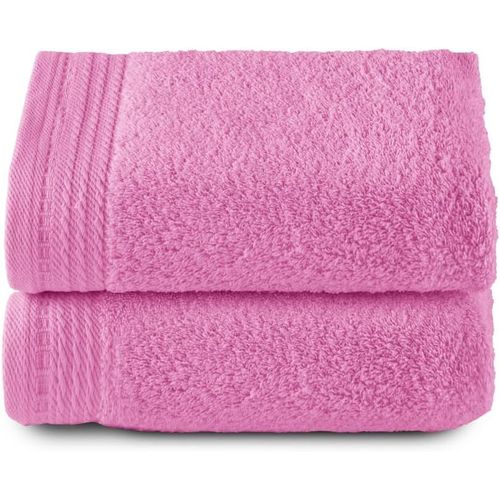 - Premium - Grandes Serviettes De Bain - Serviettes De Bain - 2 Essuie-Mains - 50 X 100 Cm - 100% Coton - 600 Grammes - Mauve