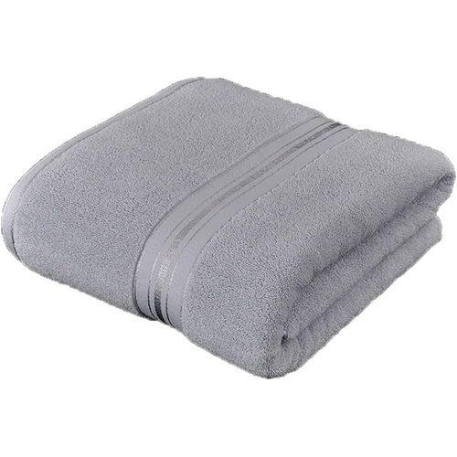 Lot De 3 Serviettes De Bain, Ensemble De Linge De Bain 100% Coton, Ensemble De Salle De Bain Très Absorbant Pour La Maison Et Le Spa, Hôtel. (Color Light Grey, Size 90x180cm/35x71 Inches)