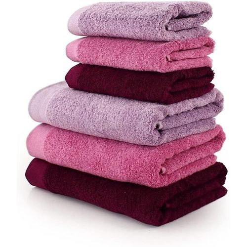 Ensemble Serviette 4 Pièces De De La Ligne Origami + Tablette Parfum Linge Pour Armoires By Blanc Maison (6 Pièces, Silicium - Rose Vif, Veronice)