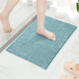 Tapis De Bain Antidérapant Et Absorbant Pour Animal De Compagnie, Doux, Épais Et Lavable Pour Cuisine, Entrée, Chambre À Coucher, Intérieur Et Extérieur (Bleu, 60 X 90 Cm)