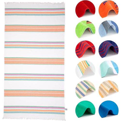 Ares 1 Lightweight Pareo 90 X 170 Cm \ Cotton Beach Fouta \ Quick Dry, Compact And Soft \ Ideal For Travel, Swimming Or Summer \ Made In Portugal