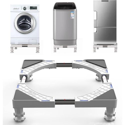 asas456-Support De Machine À Laver Base Socle Anti-Vibration Pour Frigo Lave-Linge Sèche-Linge Réglable 45Cm-65Cm Charge 300 Kg