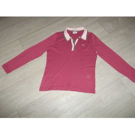Tee Shirt Lacoste Col Polo Bordeaux, Rose Et Kaki Taille 44 Tbe