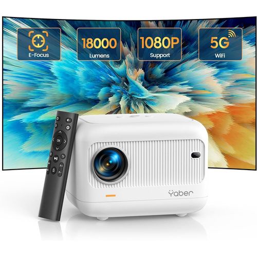 asas456-Videoprojecteur Portable,E1 5G Mini Projecteur Wifi Bluetooth 5.2,±40°Correction Verticale,Supporte 1080P Full Hd,Projecteur Home Cinéma Pour Phone/Tv Stick/Usb,Focus Électrique