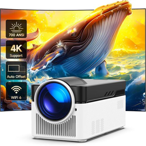 asas456-Vidéoprojecteur Hy450 Android Projecteur 4K,700 Ansi Mini Projecteur Automatique Rétroprojecteur Intelligent Avec Wifi Et Bluetooth,Video Projecteurà Courte Focale,Mémoire 2+32Go Pour La Maison