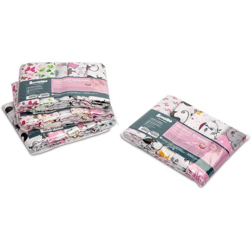 - Lot De 5 Langes Lavables - Lange Coton Bébé Garçon Et Fille - Paquet De 5 - Linge De Puériculture Absorbant - Sac À Langer Bébé Remboursement - Couches Coton - 70x80 Cm - Motif Fille