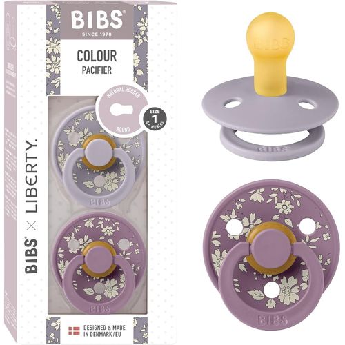 Colour Liberty Tétine. Lot De 2 Sucettes. Sans Bisphénol A, Téterelle Ronde. Latex De Caoutchouc Naturel, Fabriqué Au Danemark, Taille 1 (0-6 Mois), Capel Fossil Grey