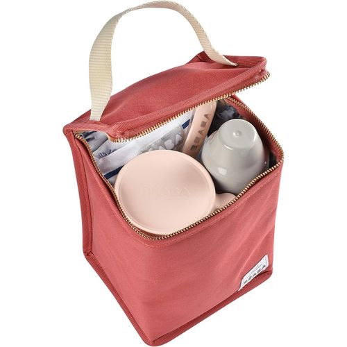 , Pochette Repas Bébé Isotherme, Rangement Biberons Grand Format, Grande Capacité, Transporte Repas Complet, Matière Souple, Pliable, Tissu Imperméable, Terracotta