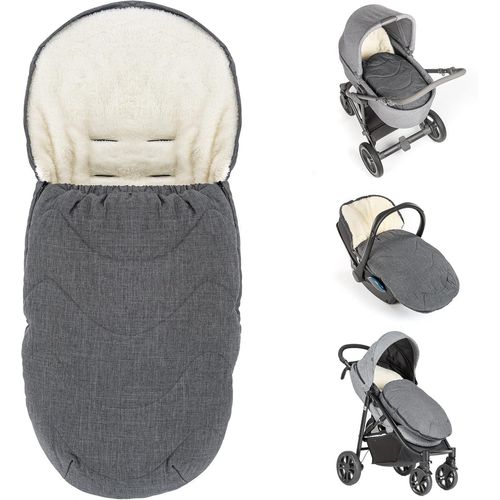 Chanceliere Universelle Pour Poussette, Siege Auto Et Nacelle Bébé - 2 En 1 Nid D'ange Bebe Et Housse Siège, Polaire Douce, Sac Inclus - Gris