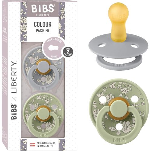 Colour Liberty Tétine. Lot De 2 Sucettes. Sans Bisphénol A, Téterelle Ronde. Latex De Caoutchouc Naturel, Fabriqué Au Danemark, Taille 2 (6-18 Mois), Capel