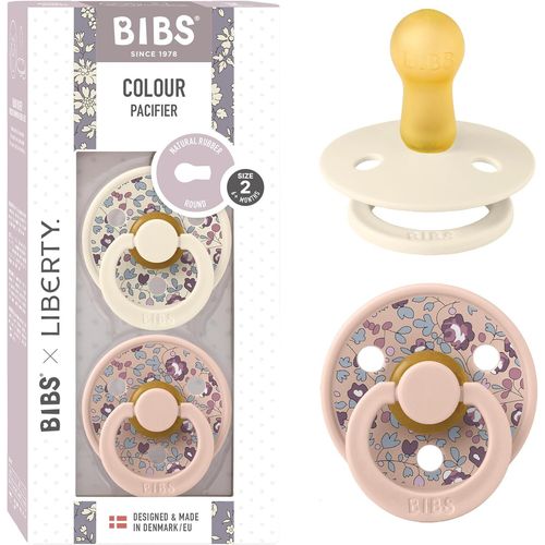 Colour Liberty Tétine. Lot De 2 Sucettes. Sans Bisphénol A, Téterelle Ronde. Latex De Caoutchouc Naturel, Fabriqué Au Danemark, Taille 2 (6-18 Mois), Elo Blush