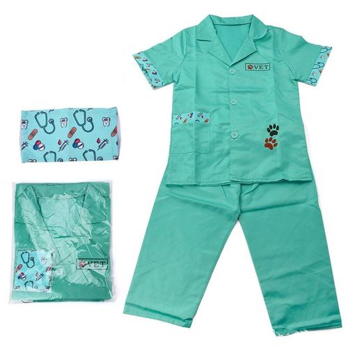 Vétérinaire-Vert - Costume De Docteur Pour Enfants, Ensemble Kiev Illage, Blouse De Laboratoire, Cosplay Pour Tout-Petits, Uniformes D'ingénierie Vétérinaire
